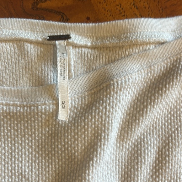 NWOT Free People  Newbie Rosy Cut Thermal/Waffle Shirt - Picture 4 of 5
